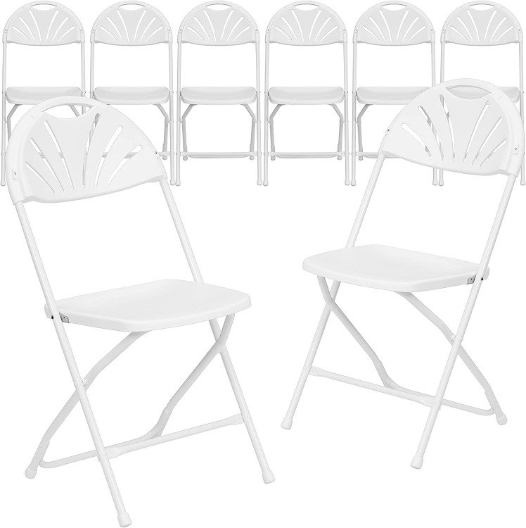 White Fan-back Chairs